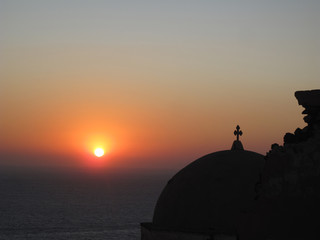 Fototapeta na wymiar Greek sunset