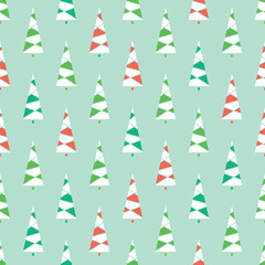 vector seamless pattern with stylized Christmas trees