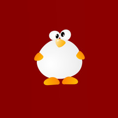 penguin cartoon color vector