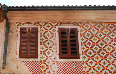 Tiled Building in Koper, Slovenia
