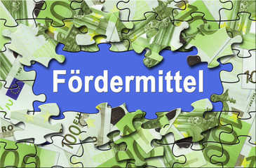 Förderung 20 / Geldschein-Puzzle "Fördermittel" mit heraus gen