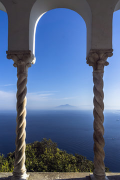 Villa San Michele Auf Capri Und Der Vesuv