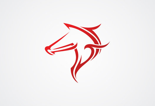 Horses head logo vector