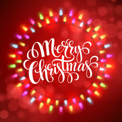 Christmas Lights Frames with. Vector illustration 