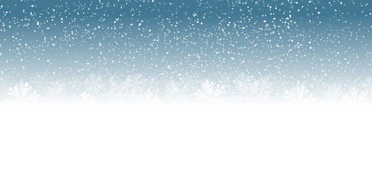 Fototapeta premium blue christmas background snowflakes