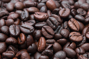 Closeup coffee bean for background.