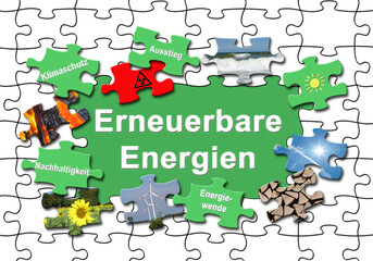 Energiewende 29 / Puzzle "Erneuerbare Energien" mit heraus genom