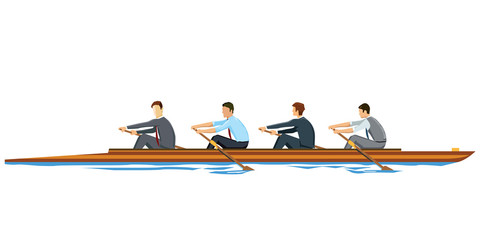 Geschäftsmänner rudern © scusi