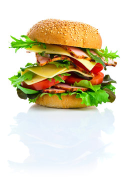 burger isolated on white  background