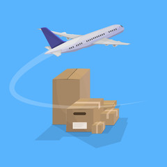 Shipping and global deliveries by air service