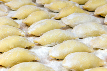 dumplings on the board