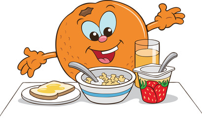 Healthy Breakfast cartoon