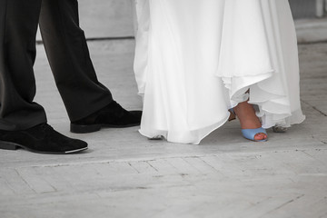 Obraz na płótnie Canvas the wedding shoes