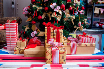 New Year's interior in red colors