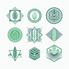 Set of graphical natural labels