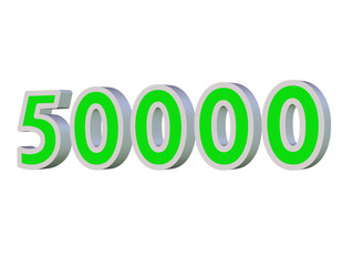 50000, elli bin sayısı