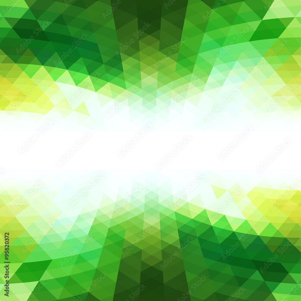 Poster abstract green perspective background design