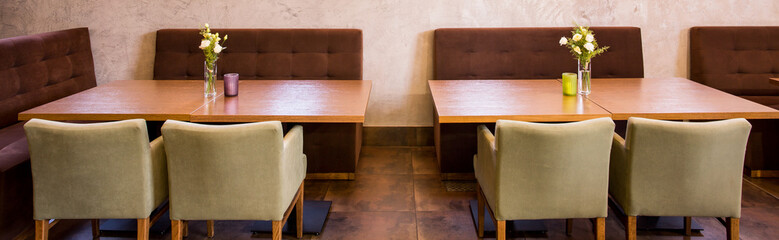 Restaurant tables and chairs