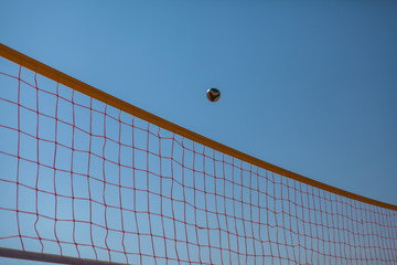 Volleyball Ball Over Net