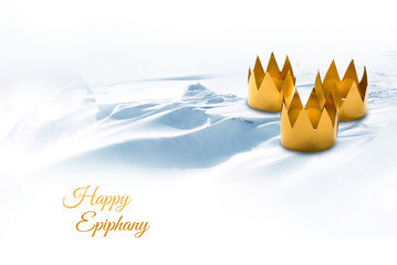 Epiphany, Three Kings Day, symbolized by three tinkered crowns o