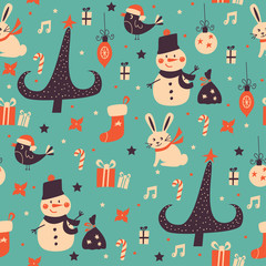 Christmas pattern background.
