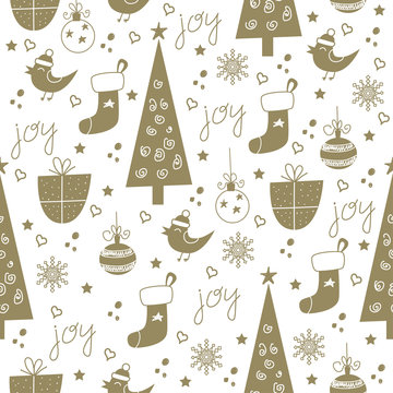 Christmas pattern background.
