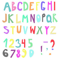 Doodle colorful alphabet