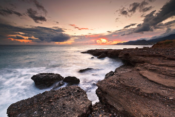 Obraz premium Coastline near village of Mkrygialos in the south eastern Crete, Greece.