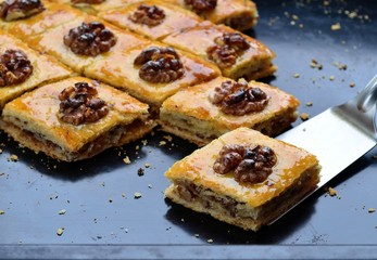 Baklava with walnut.
