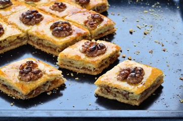 Baklava with walnut.