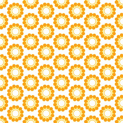 Cute seamless vector pattern of sun