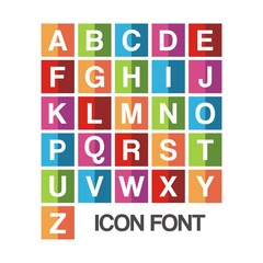 Simple Icon Font Square Design
