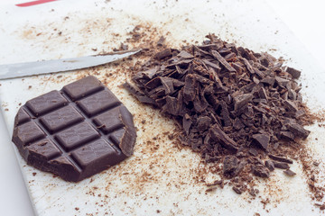 Dark chocolate crumble