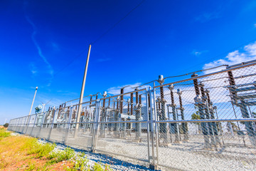 Electrical substation or Grid substation and wind turbine