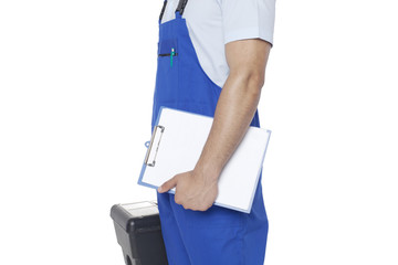 handsome man in a worker uniform