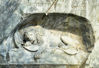 The Lion Monument in Lucerne, Switzerland