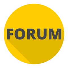 Forum icon with long shadow