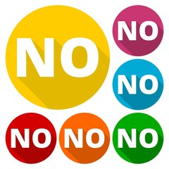 No icons set with long shadow