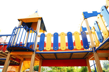 Colorful children playground in park