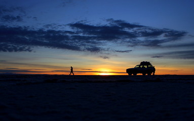 Sunrise in Uyuni, Bolivia