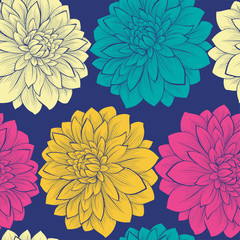 Beautiful seamless background with flowers.