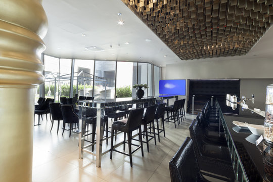 Restaurant Bar In Hotel Lobby Interior