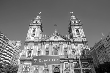 Fototapeta na wymiar Candelaria Church in downtown in Rio de Janeiro