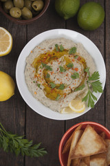 Baba ghanoush, levantine eggplant dish