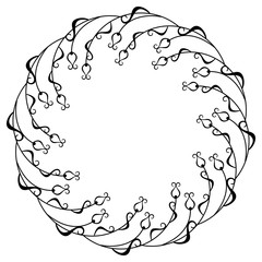 Elegant round silhouette frame