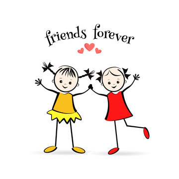 8,646 Best Friends Girls Cartoon Royalty-Free Images, Stock Photos &  Pictures