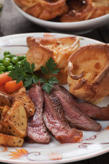 Sunday roast with yorkshire pudding