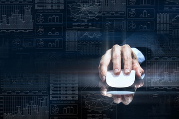 Businessman using mouse
