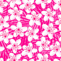 Small white tropical frangipani seamless pattern