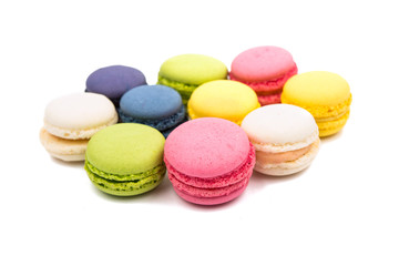Fototapeta na wymiar Colorful French Macarons